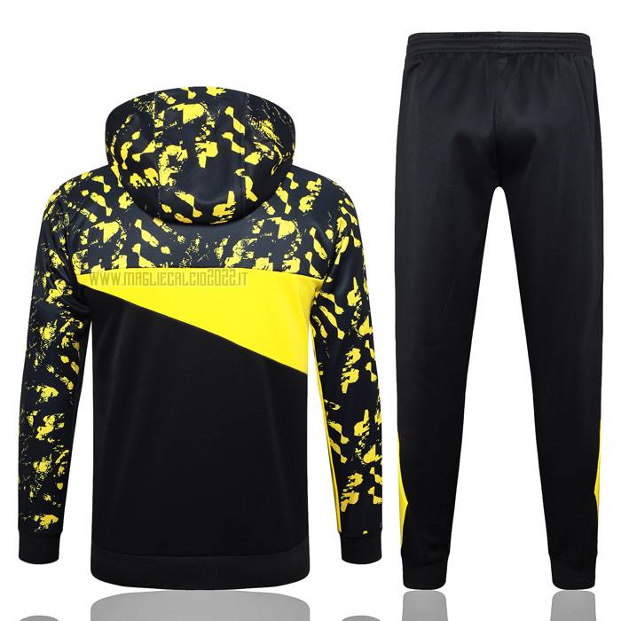 Tuta da Track de Felpa del Borussia Dortmund 2023-2024 Nero y Giallo